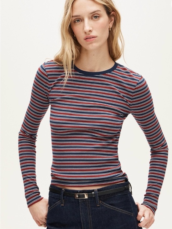 J. Crew Tops - J Crew Perfect Rib Long-sleeve T-Shirt in Stripe